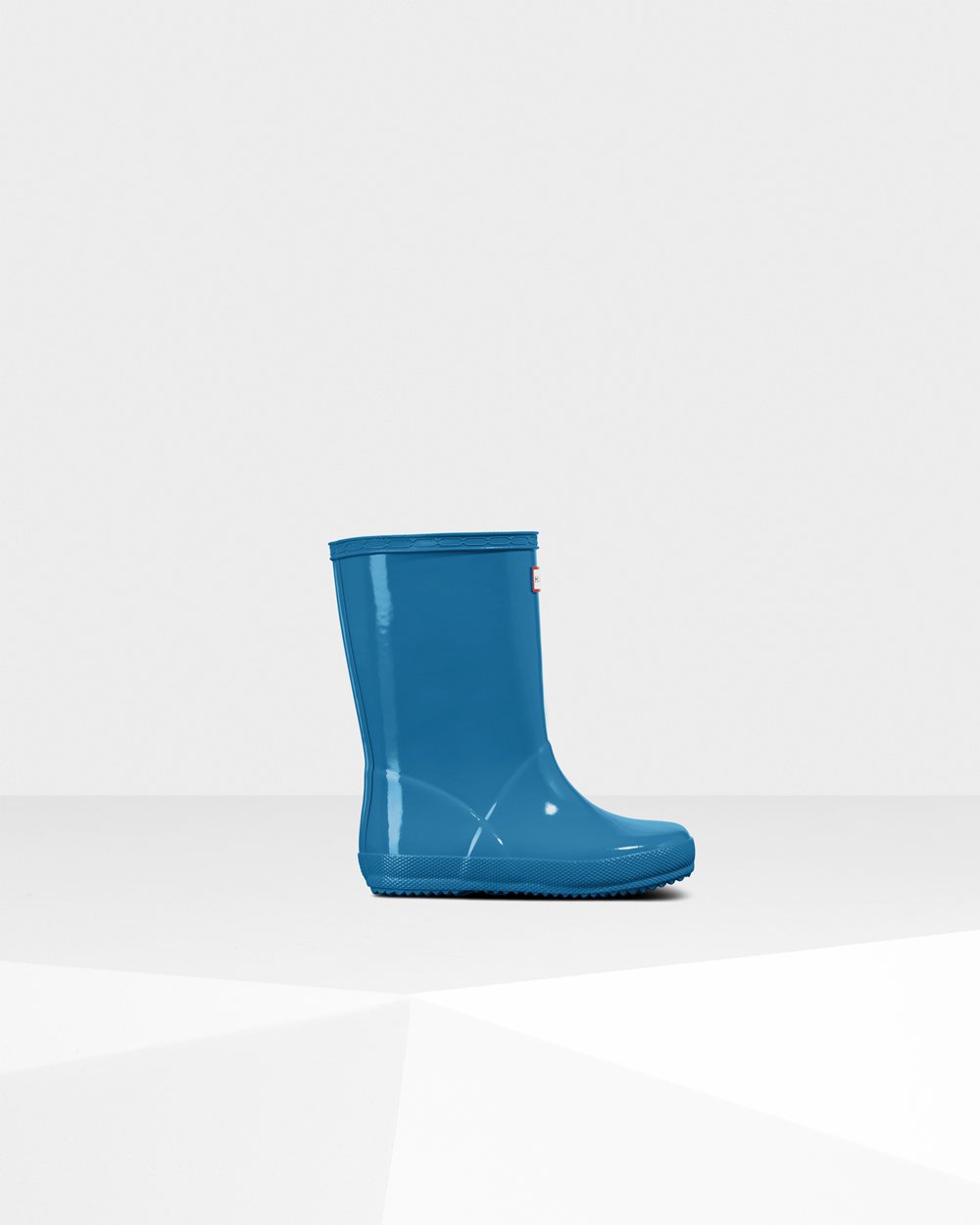 Kids Rain Boots - Hunter Original First Classic Gloss (35HQLUDIA) - Blue